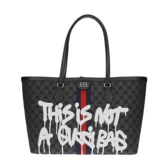 Gucci Balenciaga Hacker Project/Graffiti Medium Tote Bag - Picture 1 of 7